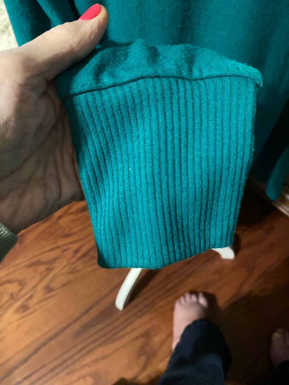 PRICE DROP Zenana Outfitters Women’s DrkGreen V-Neck Snap-Front Cardi Sweater XL - Picture 4 of 7